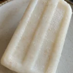 coconut vanilla popsicle close up