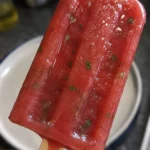 watermelon mint popsicle close up