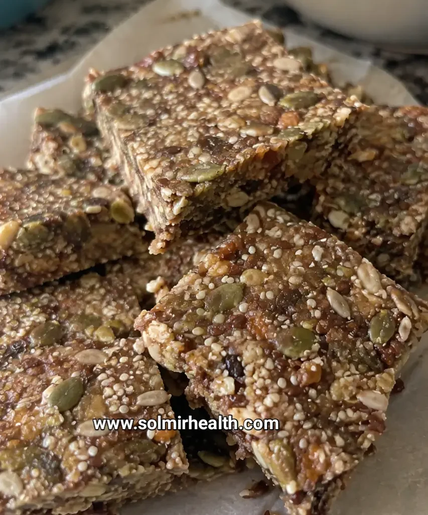 Seed power squares packed with nutrition as no-bake energy squares
