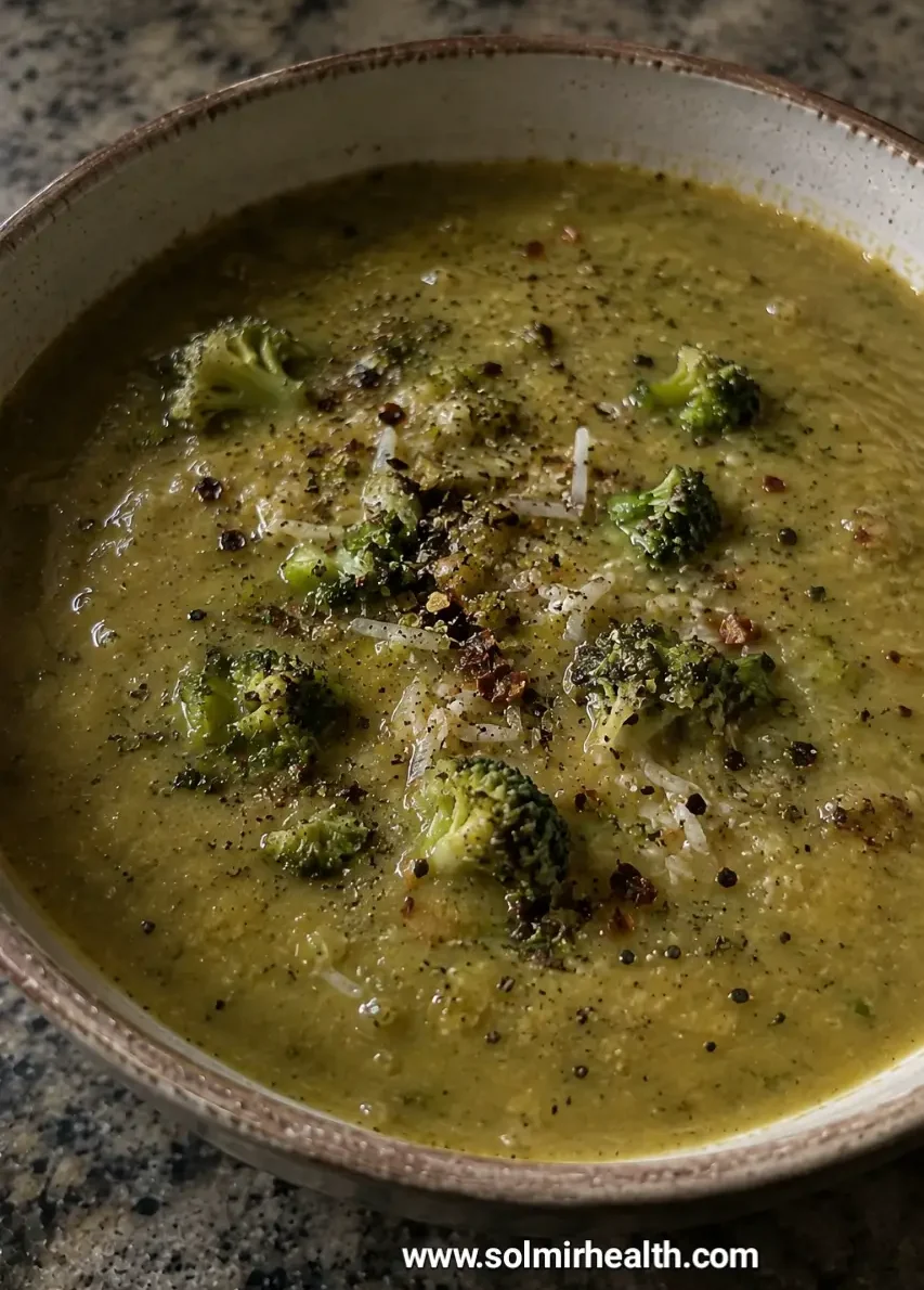Cozy broccoli soup, creamy and nourishing