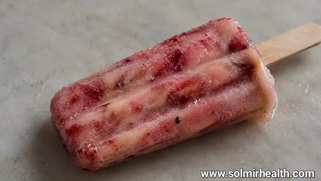 Easy homemade strawberry banana popsicles made with real fruit