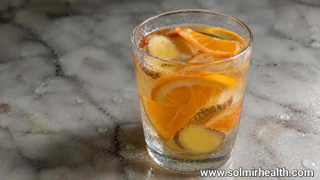 Flavored orange ginger water for a zesty hydration boost