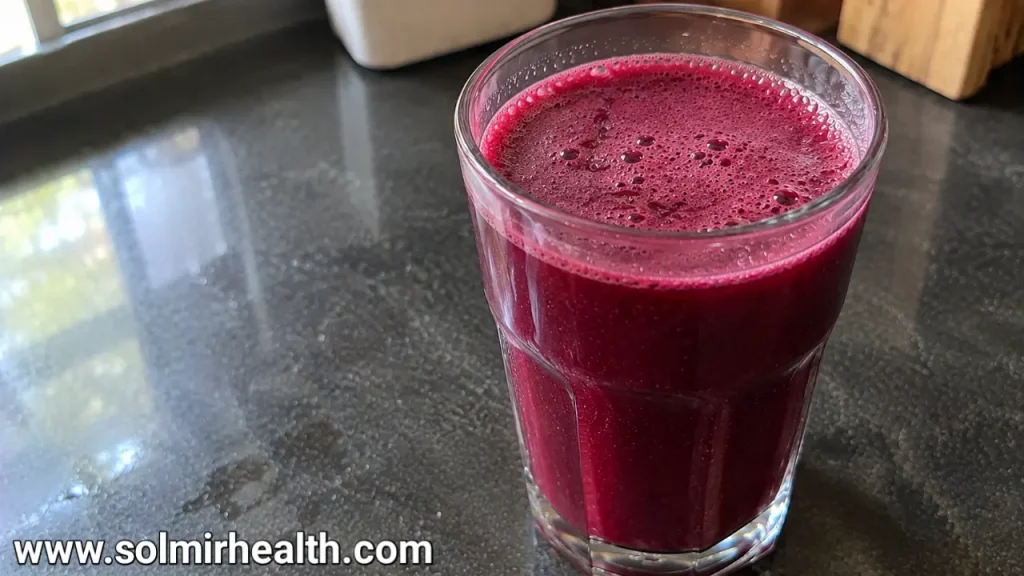 Fresh blueberry pomegranate juice rich in antioxidants