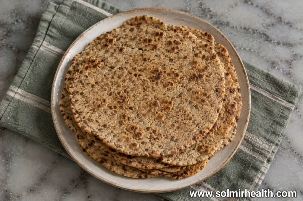 Easy and soft gluten-free flaxseed flatbread