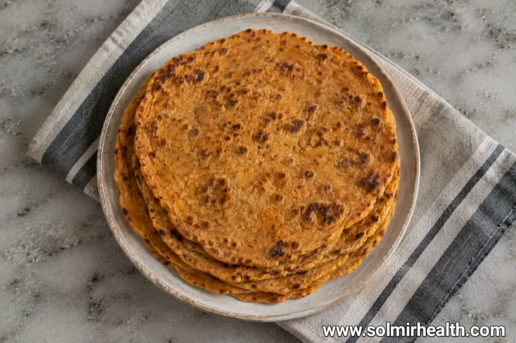 Soft gluten-free sweet potato flatbread that is easy to make