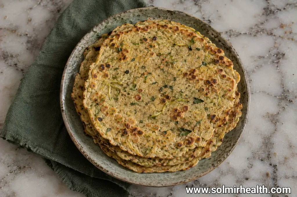 Soft gluten-free zucchini herb flatbread recipe