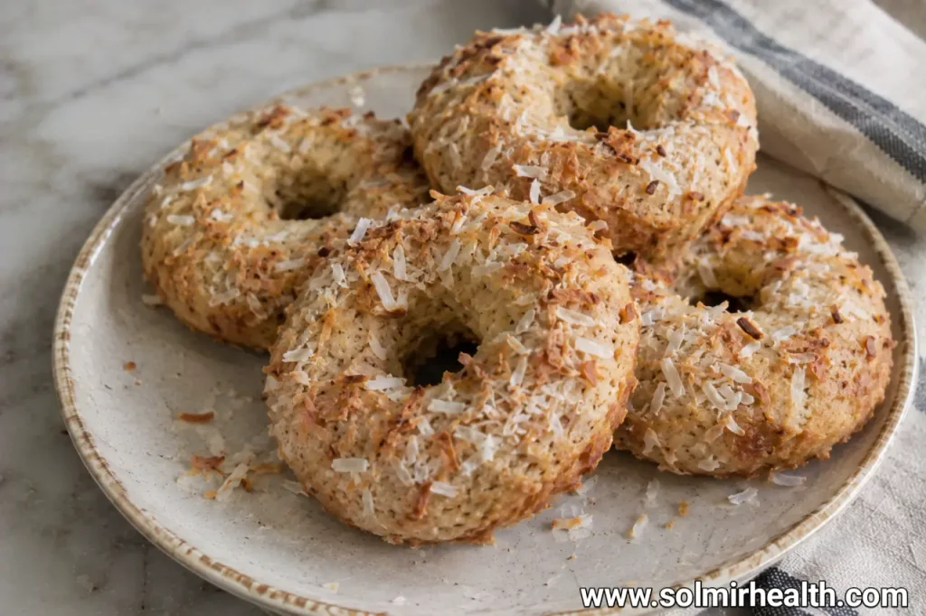 Healthy baked coconut donuts made from scratch