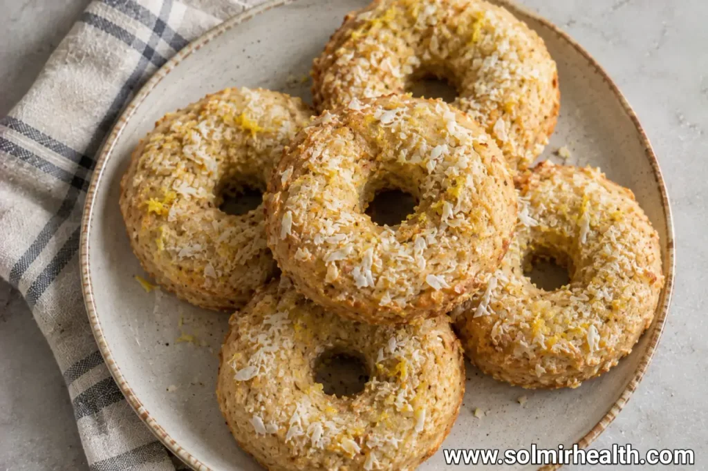 Healthy baked lemon coconut flour donuts recipe