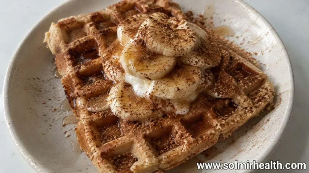 Healthy cinnamon waffles as a delicious breakfast idea
