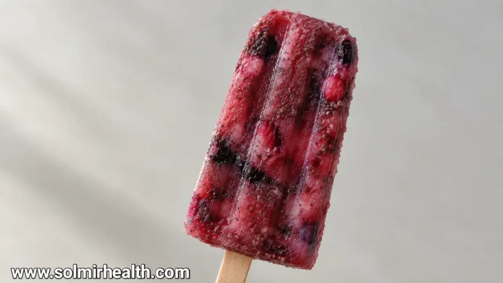 Healthy mixed berry chia popsicle recipes using real fruit