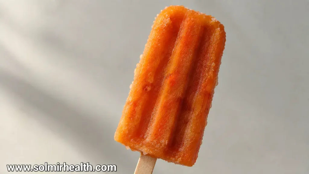 Healthy orange carrot popsicle recipes made with wholesome ingredients
