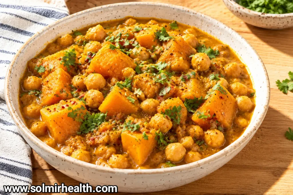 Pumpkin chickpea curry recipe